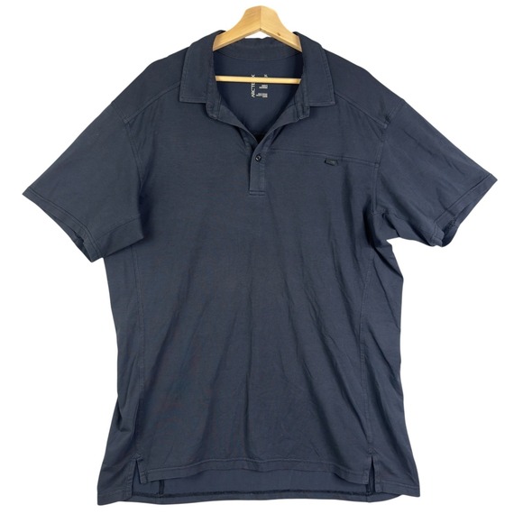 ARC'TERYX Men's Golf Polo Shirt Size XL Navy Blue Short Sleeve T-Shirt Cotton - Picture 1 of 7
